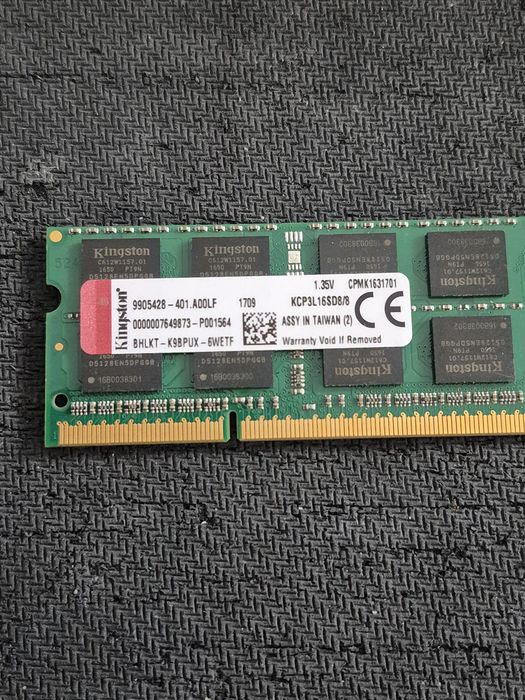 Ram DDR3L 8GB 1,35V 1600MHz Kingston (1)