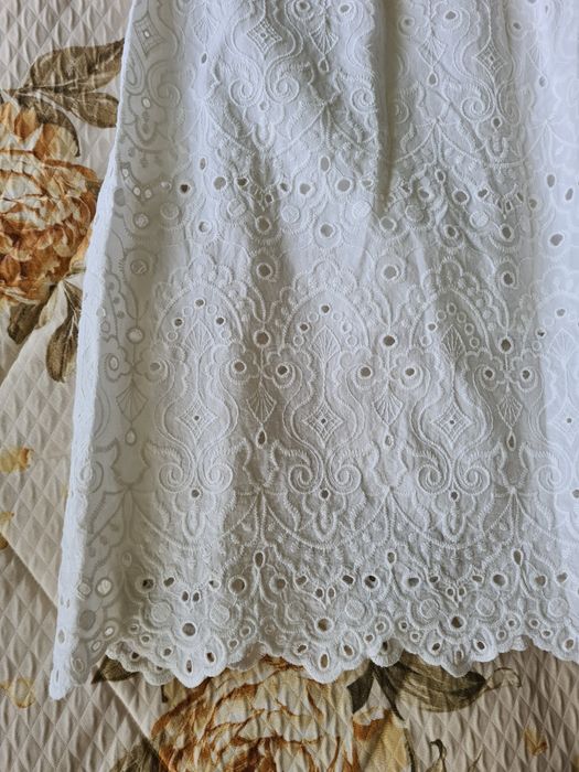 Sukienka midi H&M hafty ażurowa boho 36 S