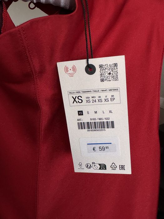 Червона сукня Zara XS