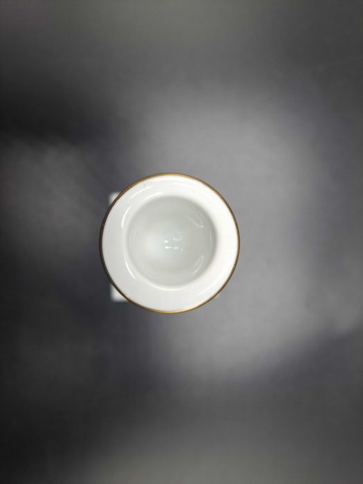 Świecznik porcelanowy Miśnia ręcznie malowane kwiaty złocenia