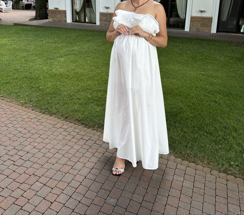 Біла сукня максі