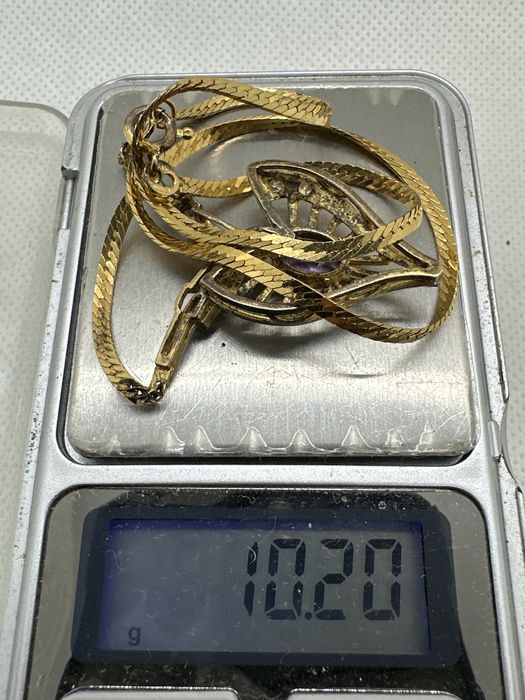 Колье серебро 835 Кольє позолота