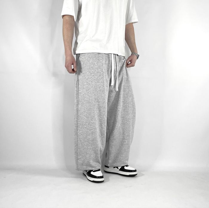 Широкі спортивні штани BAGGY SWEATPANTS M L XL широкие спортивки на утяжках бегги трикотаж коттон оверсайз спорты