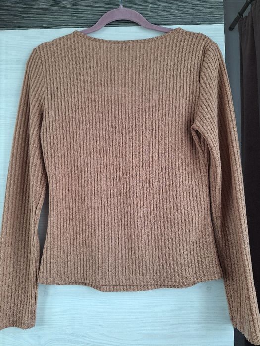 Bluzka z długim rękawem sweter cienki M 38 brązowy Shein