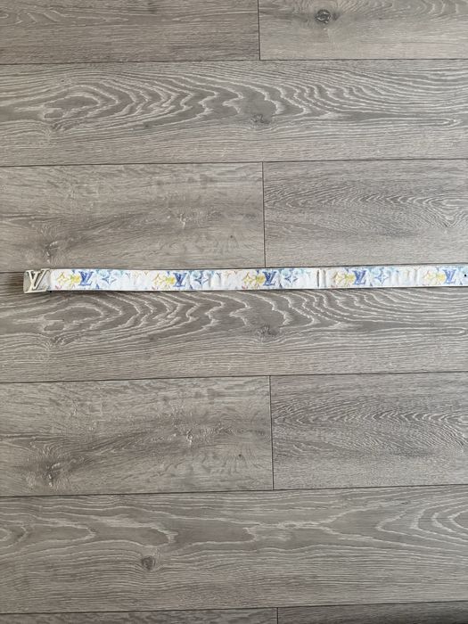 Pasek Louis Vuitton colorful monogram z srebrną klamrą 105cm