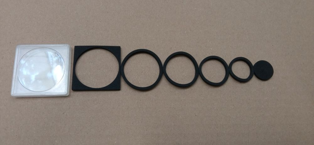 Kapsle na monety max 40 mm z regulacją średnicy