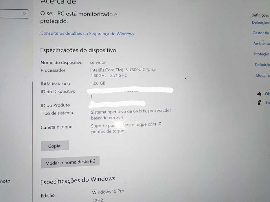 Portátil Surface pro i5