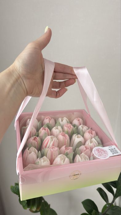 Букети із зефіру, тюльпани зефір