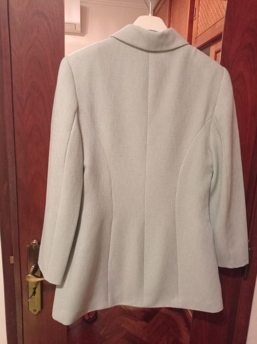 Blazer azul claro, 100% poliéster