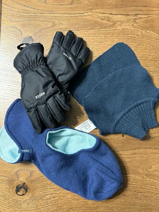 Zimowy komplet dla dzieci: rękawice, kominiarka, komin Wedze Decathlon