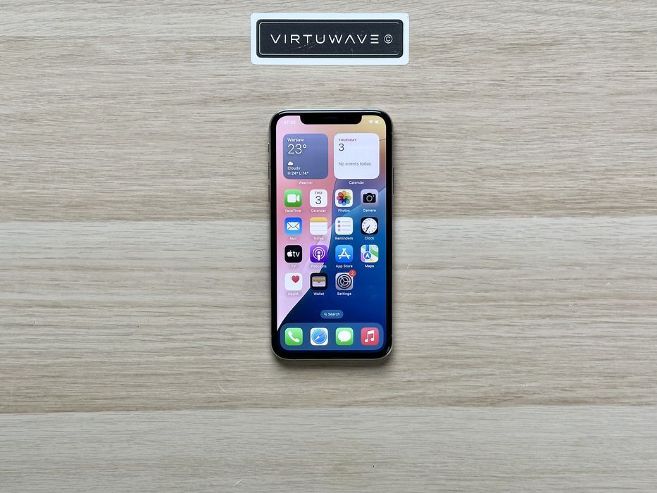 iPhone XS 64GB – Srebrny – 100% Baterii (nowa, 0 cykli) – Klasa B