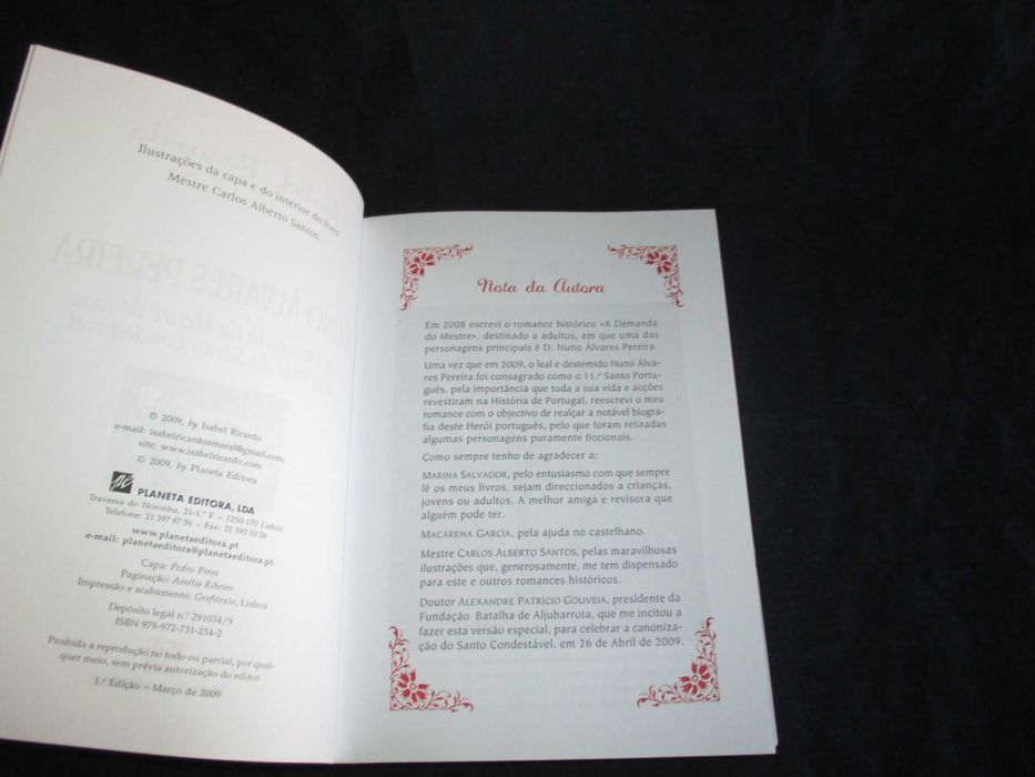 Livro Nuno Álvares Pereira Isabel Ricardo Autografado