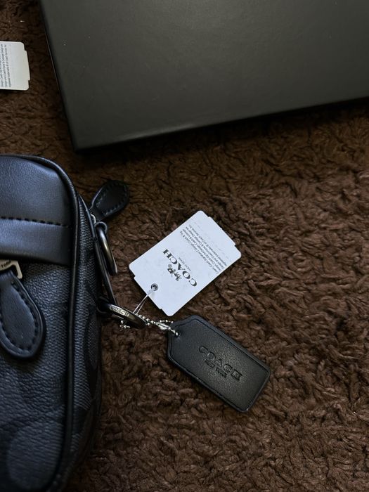 Сумка Coach коуч коач месенжер шкіряний через плече