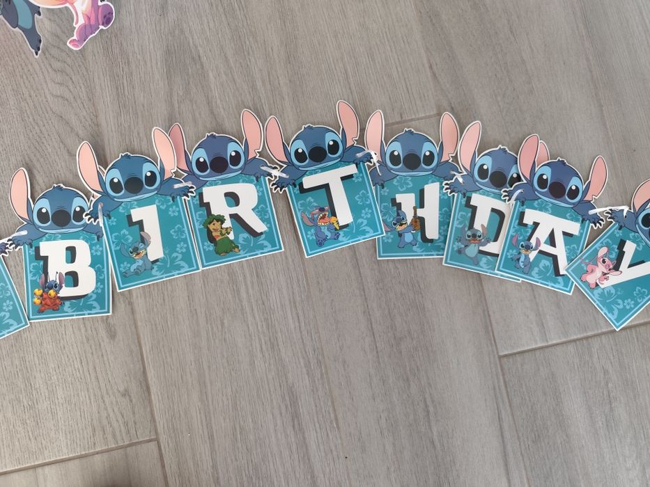 Conjunto decoração de festa aniversário do Stitch