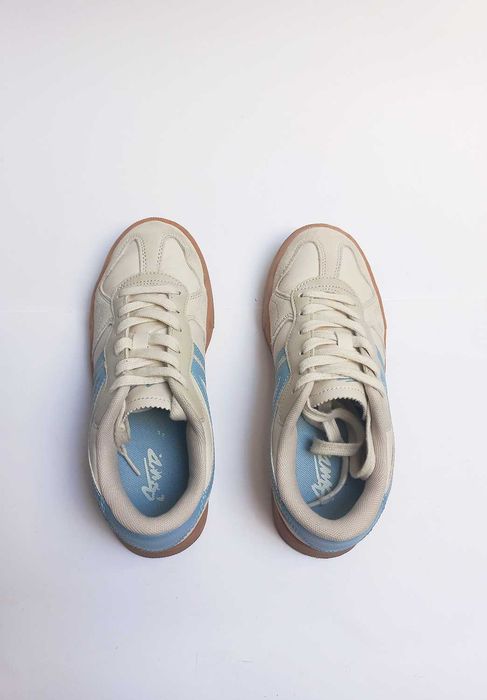 Ténis Sapatos Casuais Pele Creme Azul 36 Pull& Bear