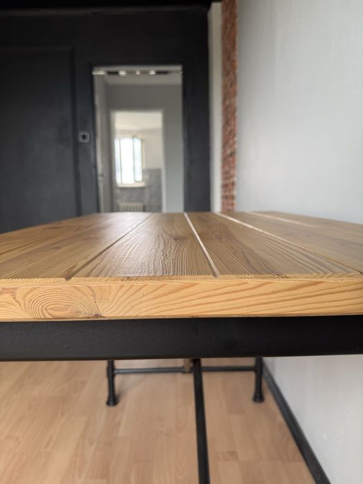 Biurko ikea industrialne, loft,drewno