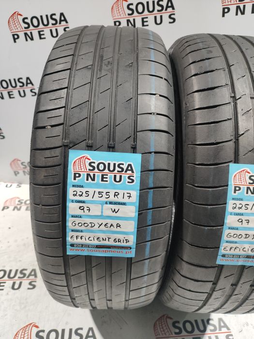 2 pneus semi novos 225-55R17 Bridgestone - Oferta da Entrega