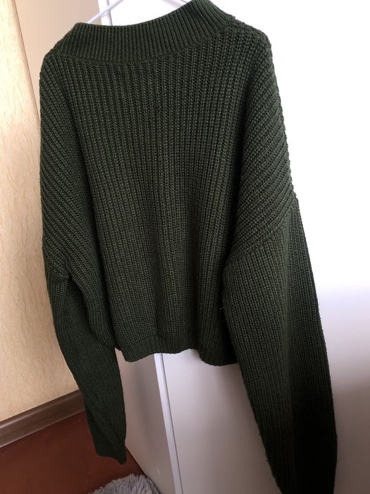 Жіноча вʼязана кофта, зелена(хакі)
