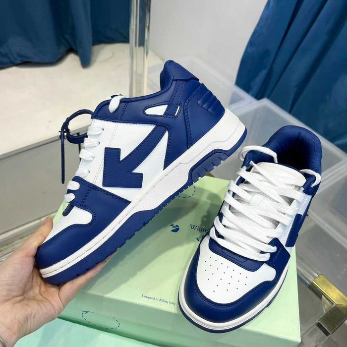 Кросівки Off-White Out of Office Blue оффвайт аут оф офіс білі з синім
