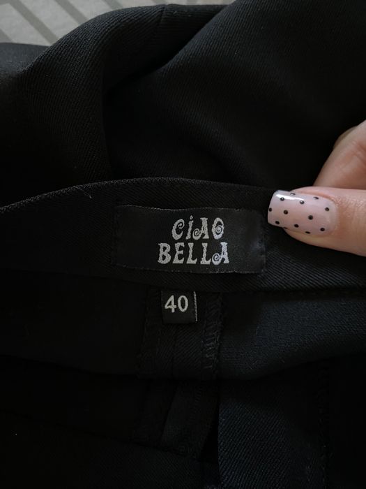 Spodnie damskie czarne proste 38 S/M M Ciao Bella  bawełna cekiny