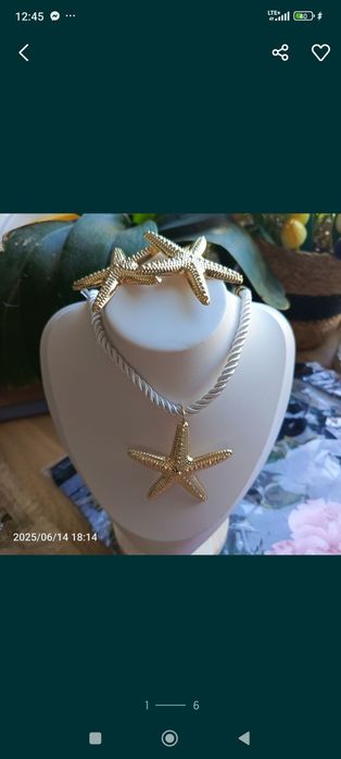 Komplet dwuczęściowy naszyjnik i kolczyki nowe