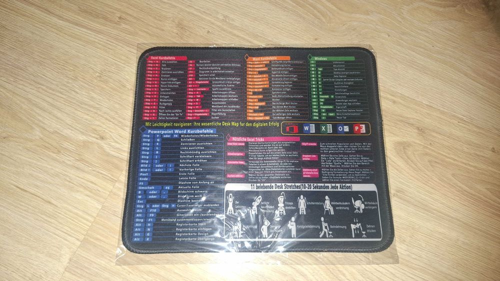 Excel Mała Podkładka pod mysz, 1 sztuka, 250 x 300 x 3 mm Język Niemiecki