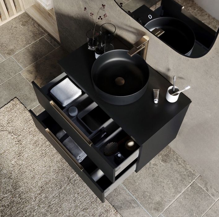 Movel wc 60cm preto mate