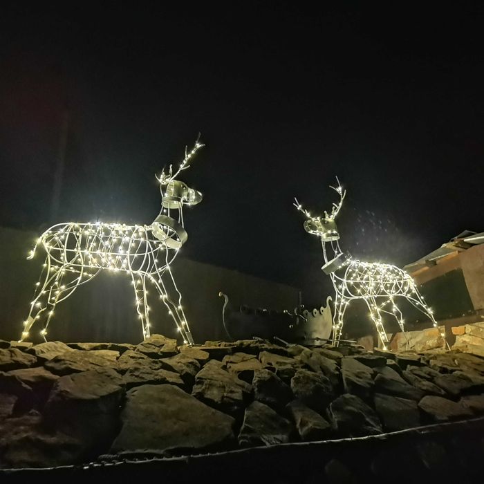 Renifer ozdoba prezent stalowy kuty 145cm duży  święta choinka