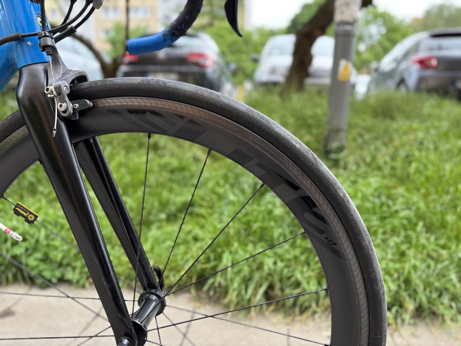 Szosa, kolarzówka Btwin, ultegra, karbon koła, 54cm