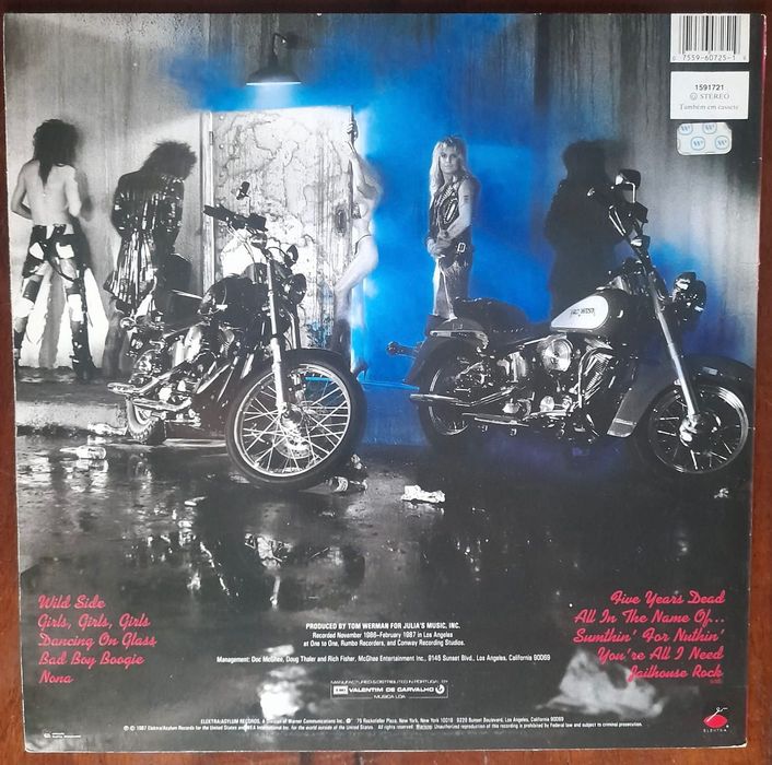 Vinil / Lp - Motley Crue - Álbum Girls Girls Girls de 1987