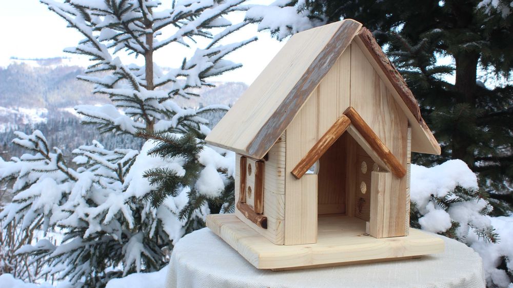 Будиночок-годівниця для домашніх тварин та диких птахів/зоотовари