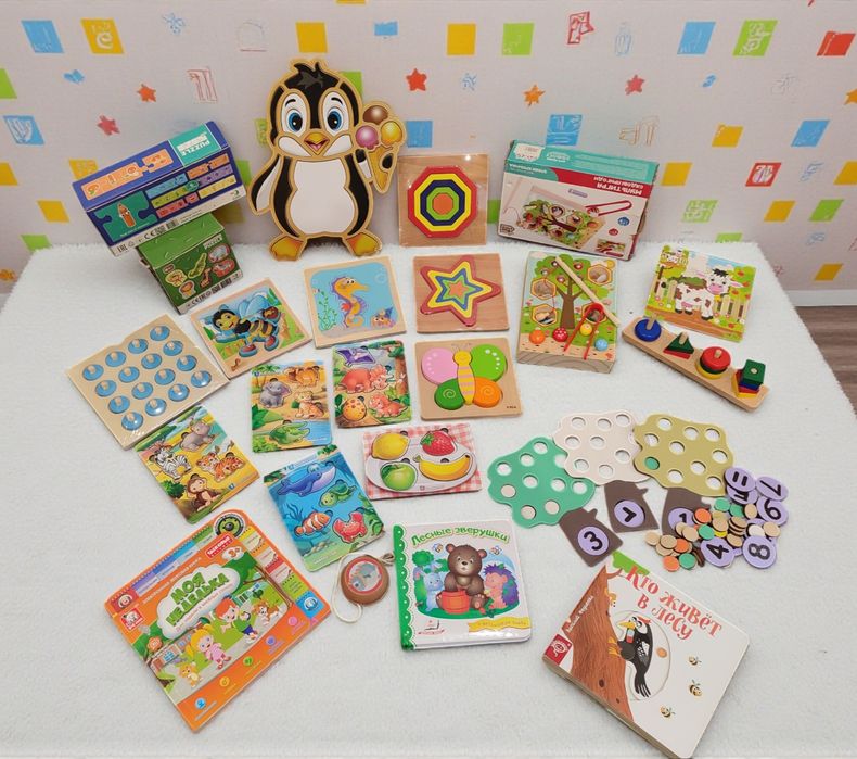 Дерев'яні Монтессорі шнурівка піраміда геометрика вкладка Сортер