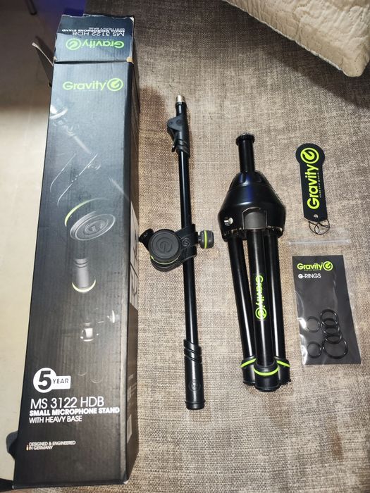 Gravity MS 3122 HDB – Tripé/Suporte Profissional para Microfone – Como Novo