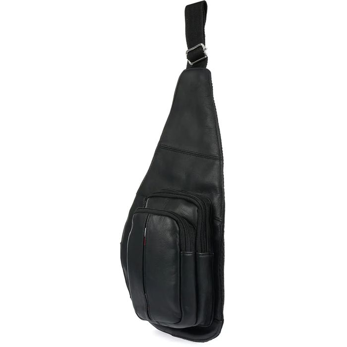 plecak skórzany crossbody czarny bellugio
