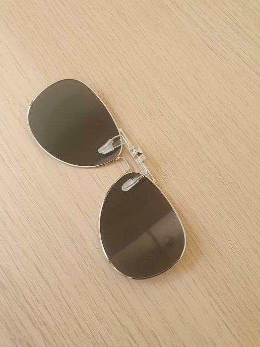 Oculos de sol com clipe estilo Aviator