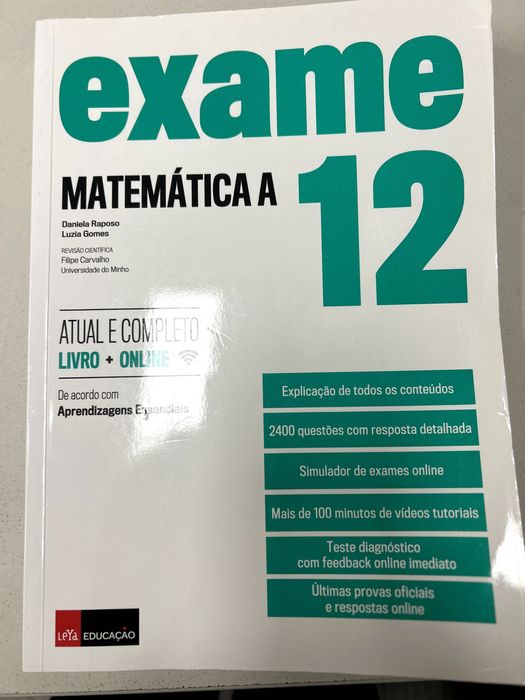 Livro preparação Exame 12 ano de Matemática