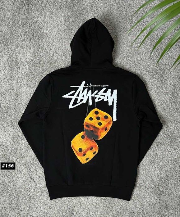 Черное Худи Stussy Basic • Cotton 100% • Толстовка Чорна Стусси Базовое • XS/XXL