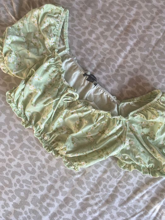 Zielony top w kwiatki primark