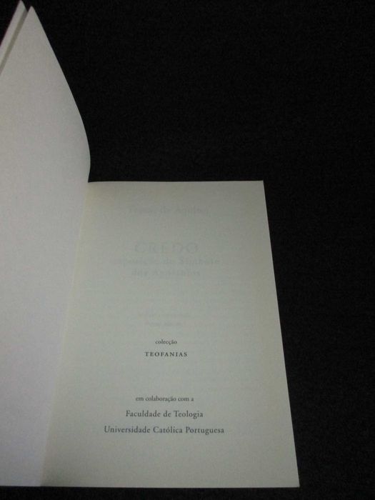 Livro Credo Tomás de Aquino Teofanias