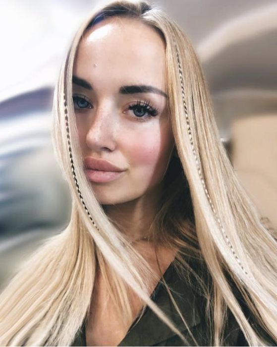 Piórka do włosów 5 szt kogucie zestaw przedłużanie włosów Balmain