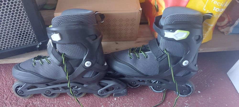 Patins em linha adulto, oferta proteções