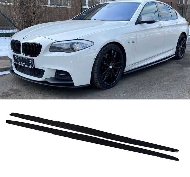 DOKŁADKI LISTWY PROGÓW MP Style DLA BMW F10 F11 M Pakiet Czarny Połysk