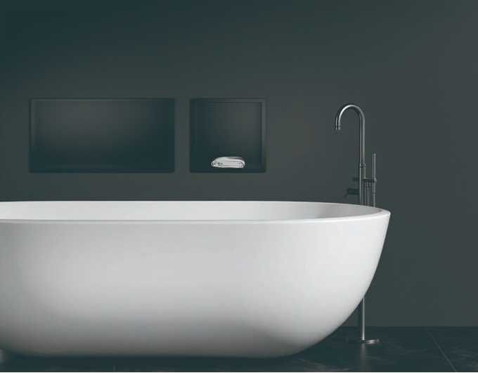 Nicho de Armazenamento Embutido 30X30X10/30X60X10 Matte Black