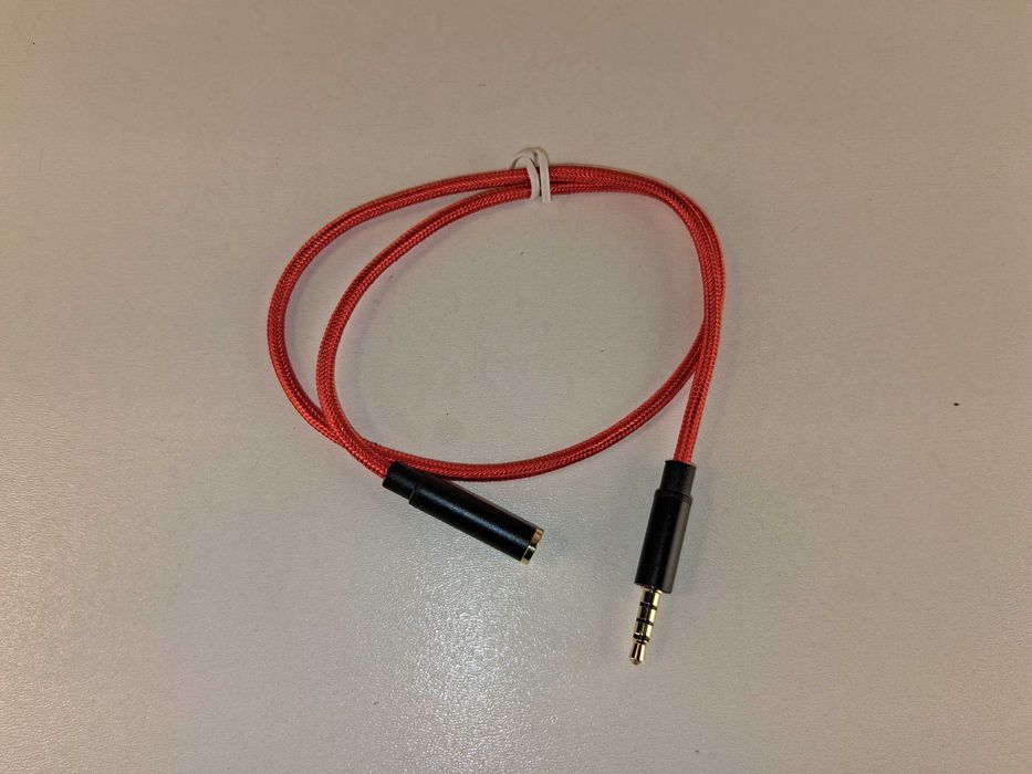 E153 Kabel Przedłużacz Audio Jack 3.5mm Czerwony
