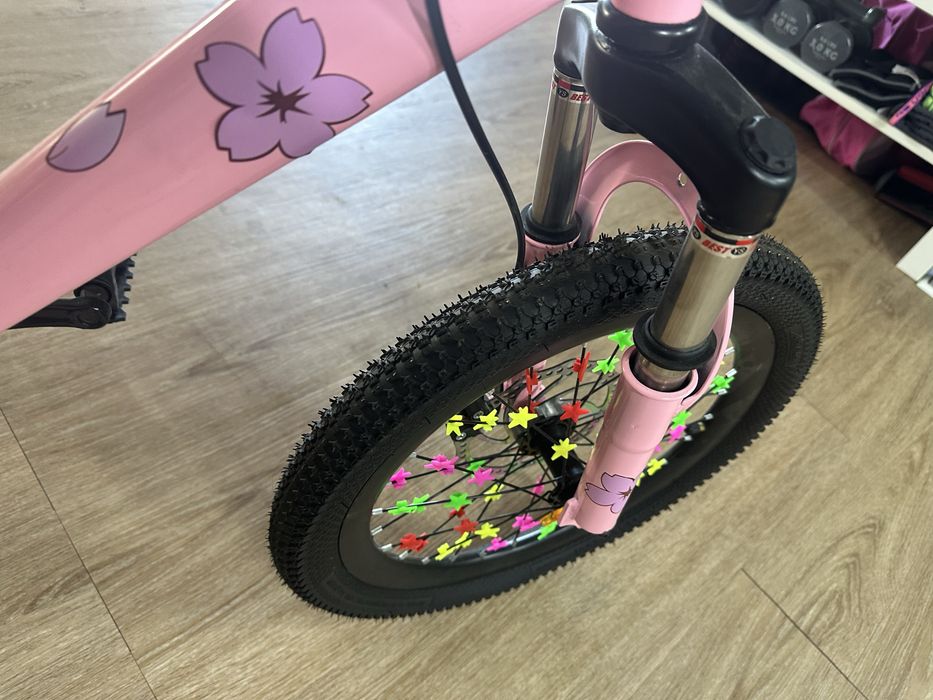 Bicicleta criança roda 18 rosa nova menina