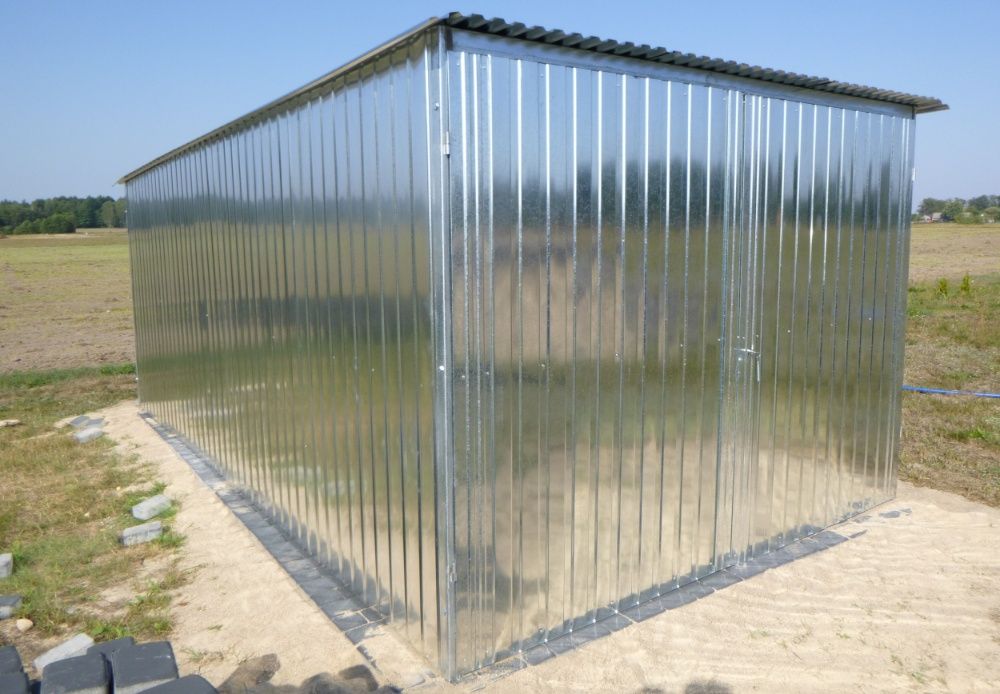 Garaż Blaszak Schowek na budowę Garaż blaszany Budowa Garaże PRODUCENT