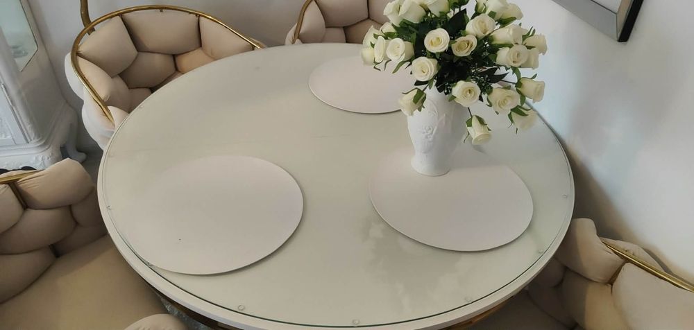 Szklany okrągły na stół  120 cm średnicy grubość 6 mm