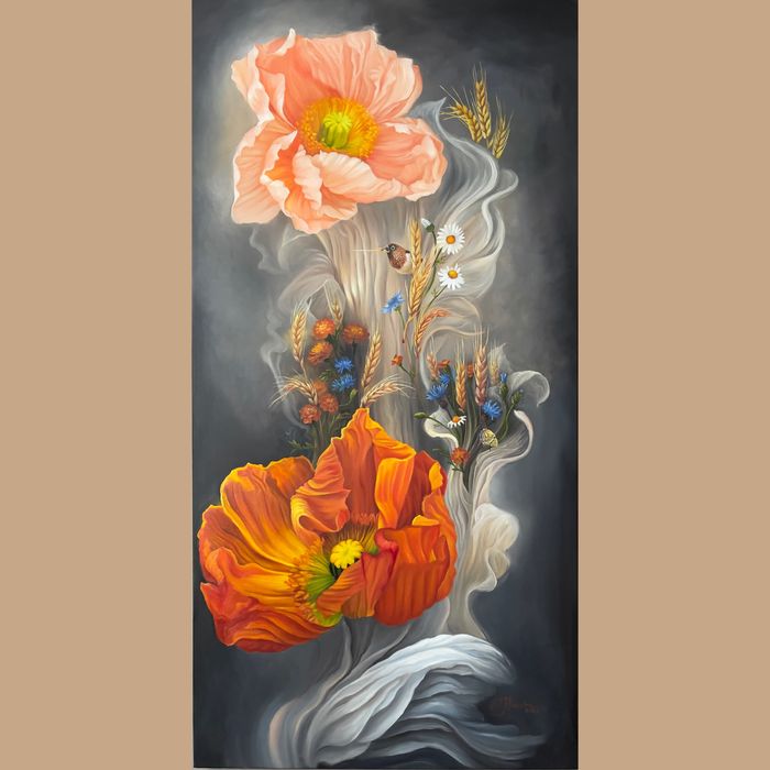 Картина маки масло