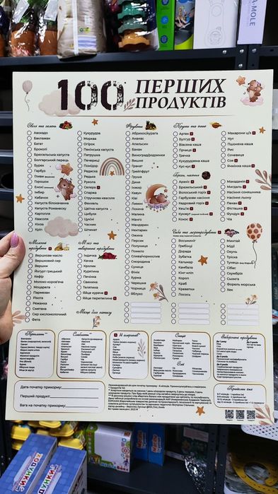 Магніт 100 перших продуктів планер введення прикорму + маркер