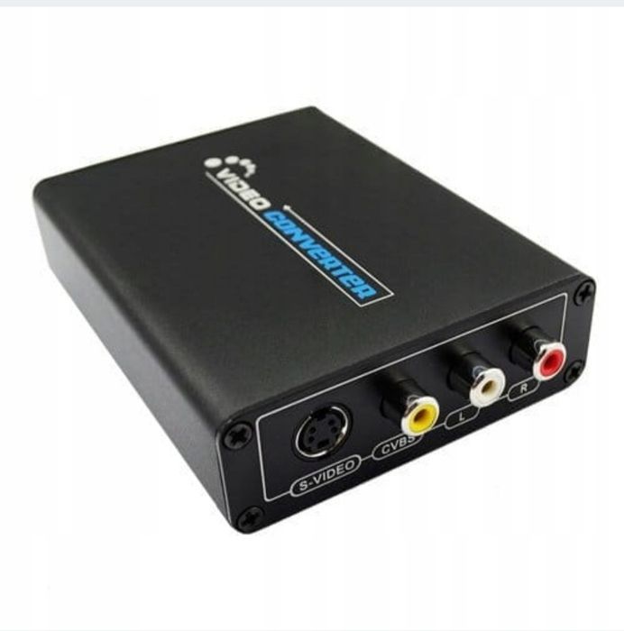 Konwerter HDMI 2A3-01-17 na S-Video i CVBS czarny. Video hdmi to av